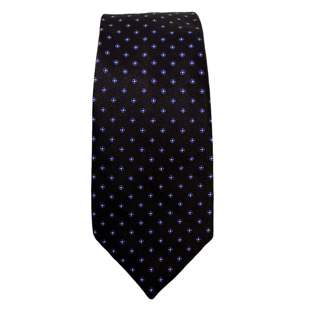 Canali Silk Tie Mens Brown Blue Impeccabile Office Career Luxury Formal  Italy